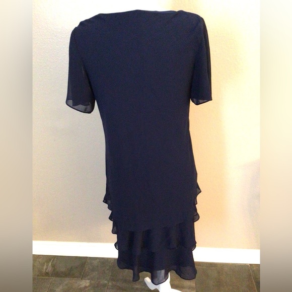 Onyx Nite Midnight Blue Layered Dress - Picture 7 of 7
